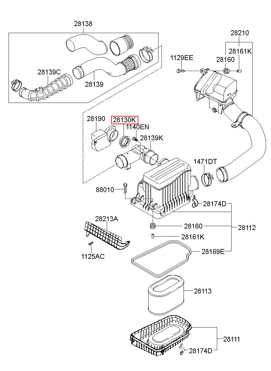 Manguera De Admision 05 15 Original Hyundai Porter 281304F000