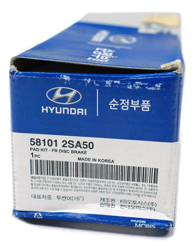 Juego Pastilla Freno Delantero Original Hyundai 581012Sa51