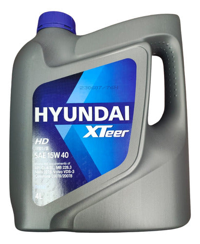 Bidon Aceite 15W40 4 Litros Hyundai Xteer Diesel