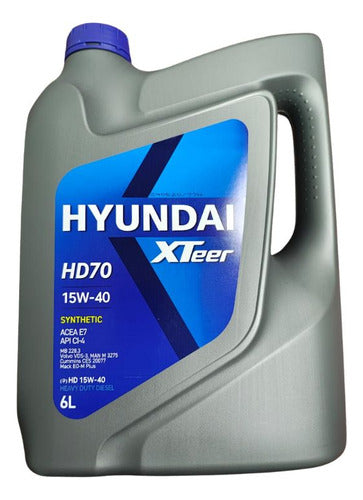 Aceite Motor Hyundai Xteer 15W40 6 Litros Diesel