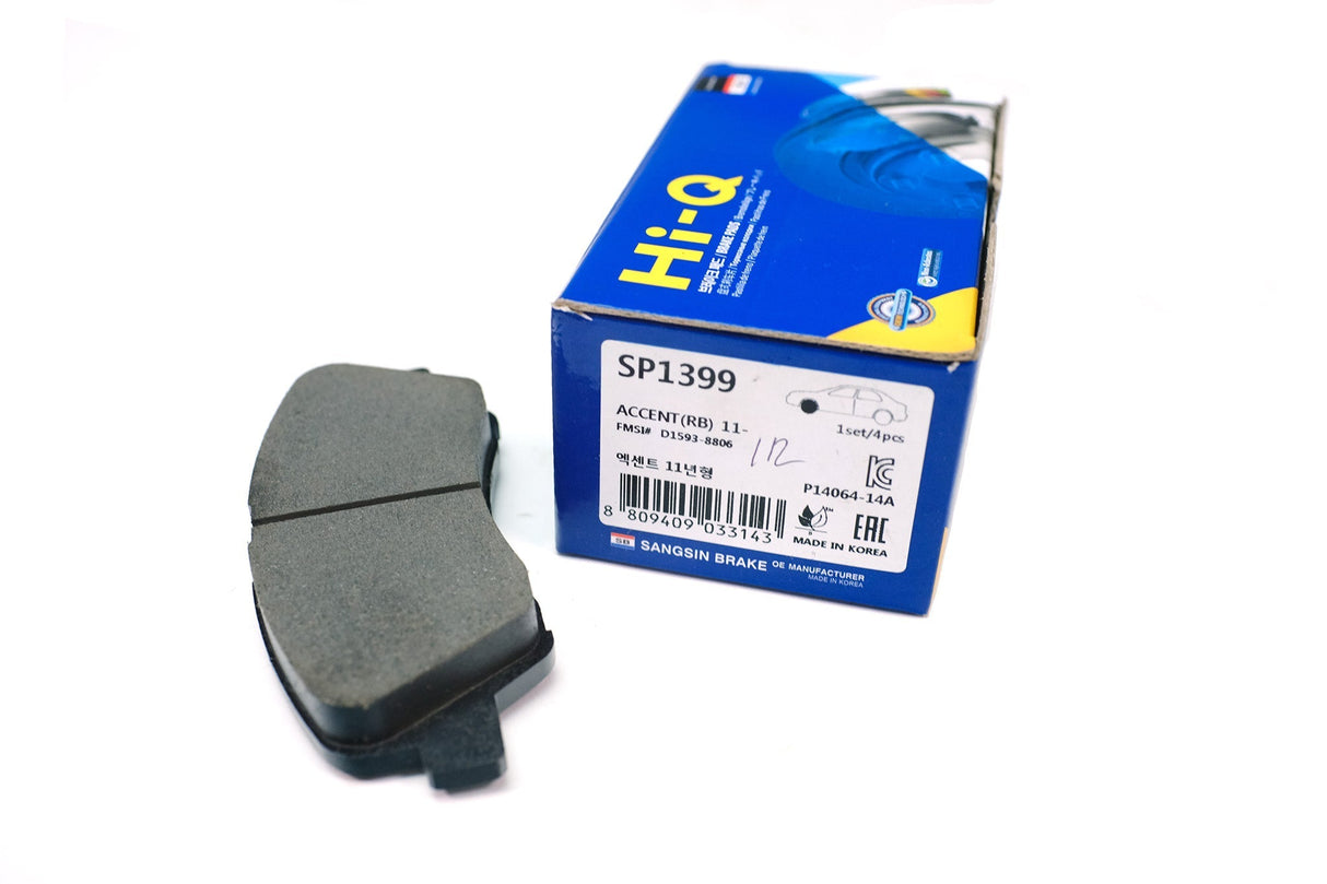 Juego Pastilla Freno Hyundai Accent Kia Rio Jb 2006 2011 Alternativo 581011GA01