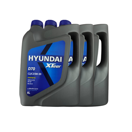 Pack Aceite Motor Hyundai Sintético 5W-30  18Litros