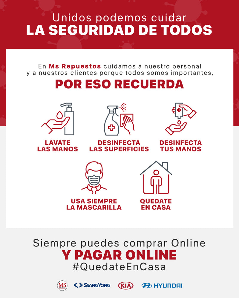 MS Repuestos Medidas Contra el Corona Virus