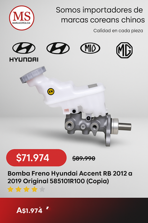 Bomba Freno Hyundai Accent RB 2012 a 2019 Original 585101R000