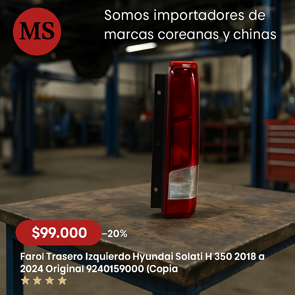 Farol Trasero Derecho Hyundai Solati H 350 2018 a 2024 Original 9240259000